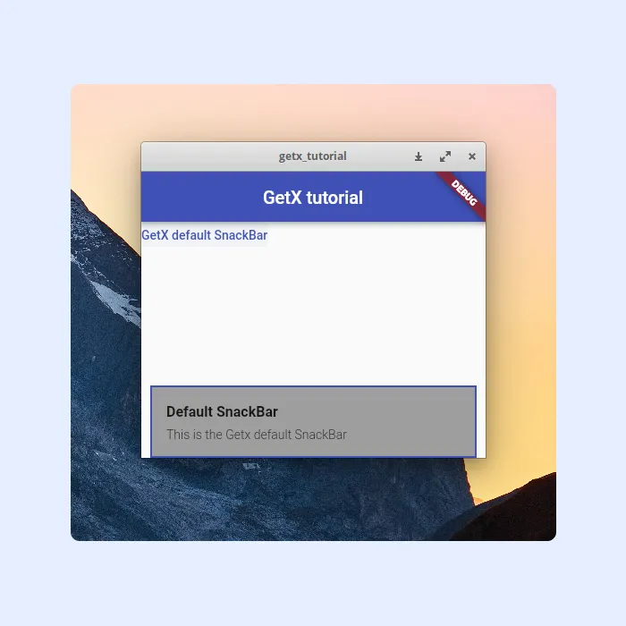 GetX customised SnackBar